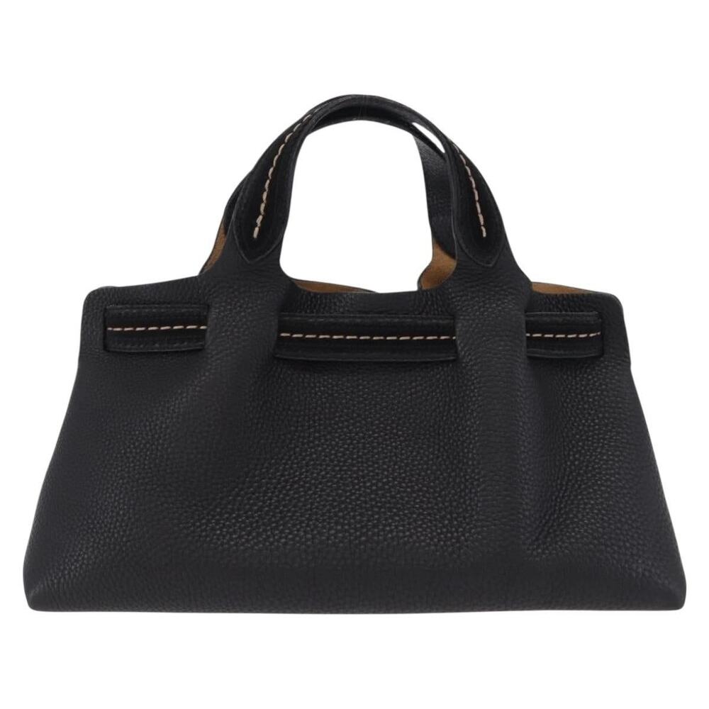 Salvatore Ferragamo Vara Handbag Black Smooth